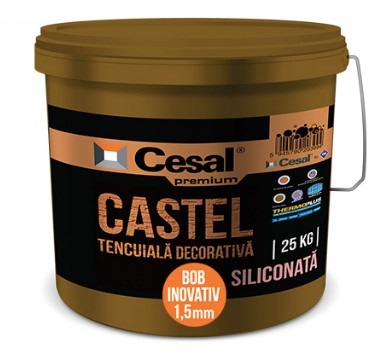 Cesal Castel Szilkon alapú nemesvakolat.