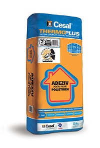 Cesal Thermoplus polisztirol, 2 az 1-ben fehér ragasztó.