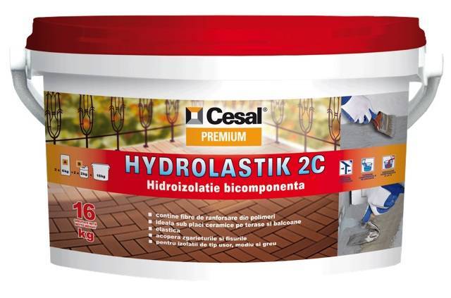 Cesal Hidrolastik kétkomponensű vízszigetelés.