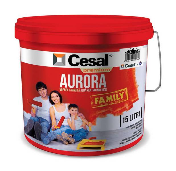 Cesal Aurora family beltéri mosható falfesték.
