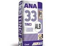 ANA 33 finom felületű, jó tapadó képességű vakoló habarcs.