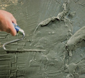 ANA 31 vakolat kézi felhordása.